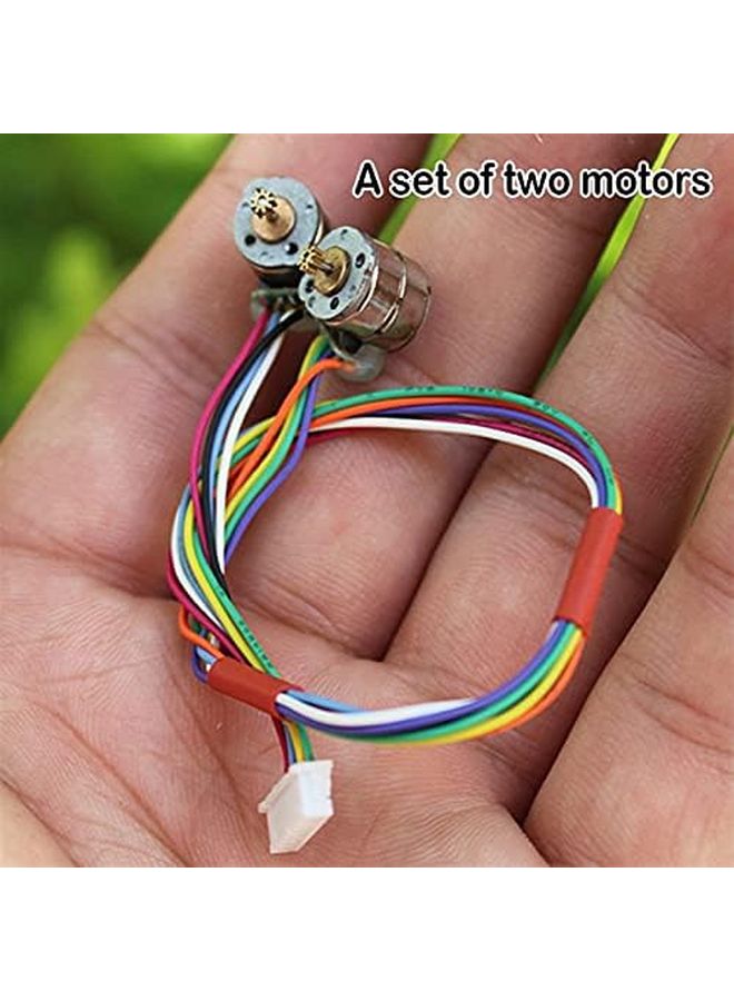 محرك كهربائي دقيق صغير للغاية، 8 مم، ذو تروس نحاسية دقيقة، محرك خطوي ثنائي الطور، 4 أسلاك - Image 3