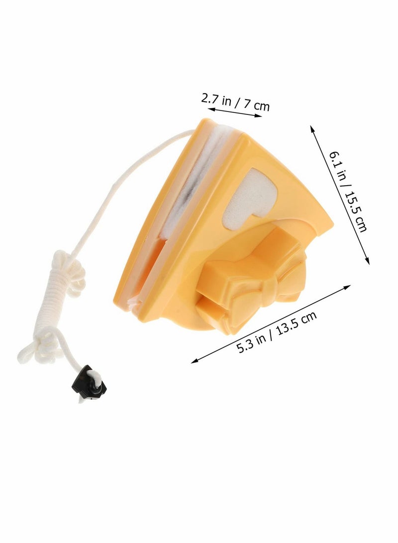 Yellow Magnetic Glass Wiper 5-12mm Window Cleaner Double Side Glider Washing Brush Tools Equipment for Car Home Office - Image 4