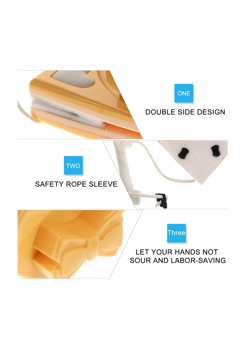 Yellow Magnetic Glass Wiper 5-12mm Window Cleaner Double Side Glider Washing Brush Tools Equipment for Car Home Office - Image 5