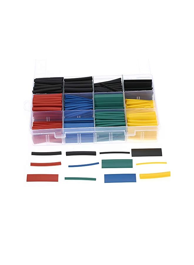 ANDOER Heat Shrink Tubing Insulation Shrinkable Tubes Assortment Ratio 2: 1 Wire Cable Sleeve Kit with Box (5 Colors/8 Sizes) 530 Pieces - Image 2
