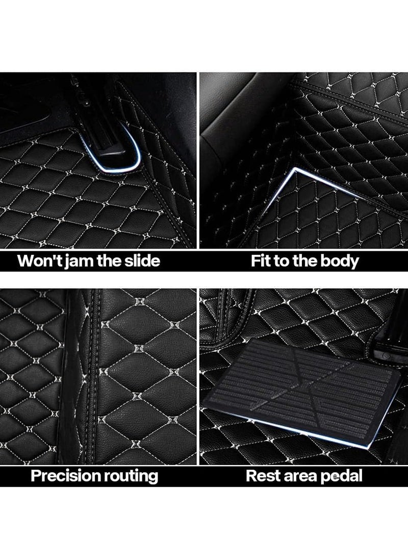 وينكا حصيرة أرضية تتوافق مع Toyota Land Cruiser 2010-2018 PVC Leather Floor Mat Non Slip Loving (Beige) - Image 5