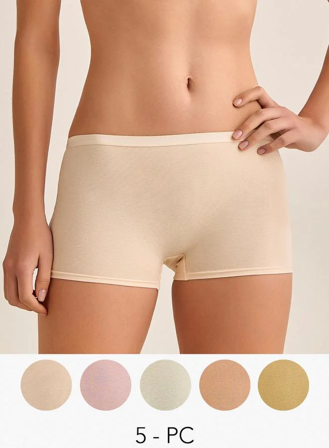 Splash FAV Set of 5   Boyshorts with Elasticated Waist