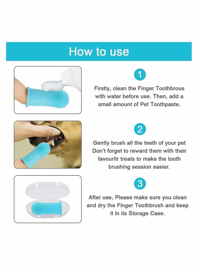 Y&D Dog Finger Toothbrush, KASTWAVE 360º Silicone Pet Toothbrushes - Image 3