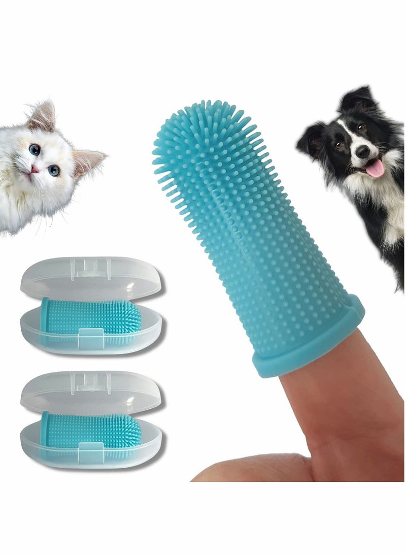 Y&D Dog Finger Toothbrush, KASTWAVE 360º Silicone Pet Toothbrushes - Image 1