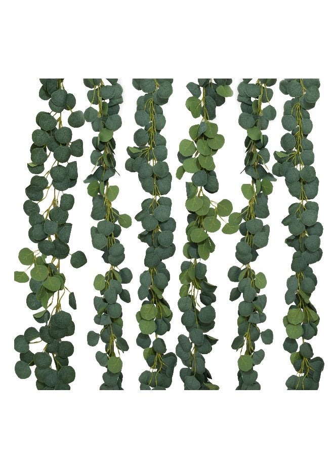 Generic Artificial Eucalyptus Garland, KASTWAVE 39.6Ft Faux Greenry Garland for Rustic Wedding Parties, Baby Shower, Bridal Shower, Background Decoration for Indoor and Outdoor Party, 6.6ft/Pcs (6 Pcs)  - Image 1