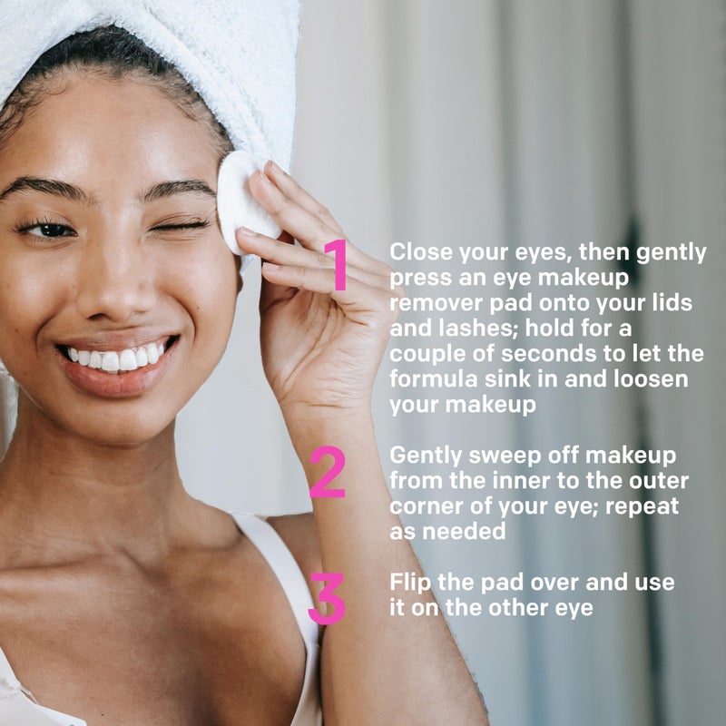 Almay Biodegradable Makeup Remover Pads, Longwear & Waterproof, Hypoallergenic, Fragrance-Free, Dermatologist & Ophthalmologist Tested, 80 Count - Image 3