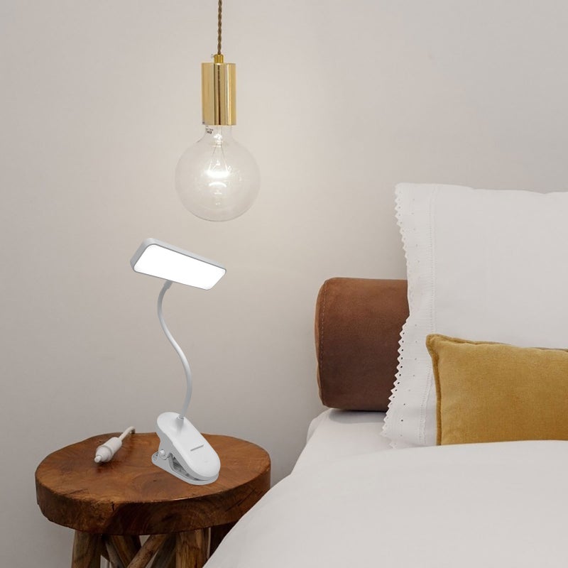Rechargeable Table Lamp Desk Lamp Bedside Reading Lamp Reading Light with Clip - Image 4