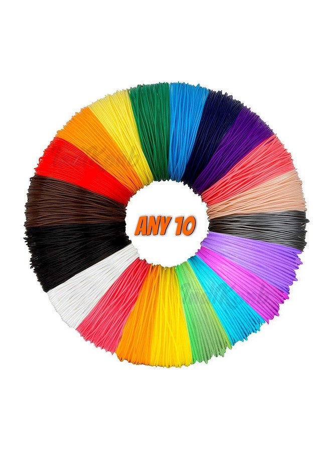 INDIKONB 10 Pcs PLA Wires Filament Refills for 3D Printing Pen and 3D Printer | Best Gift for Kids and Adults | Creative Modelling, Arts & Craft and Education | Compatible for 3D Pen | 3D 10 Pc Wire - Image 2