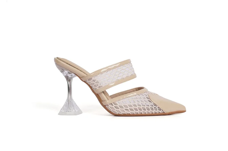 Cuple Ladies  Slip-On Mules in mesh
