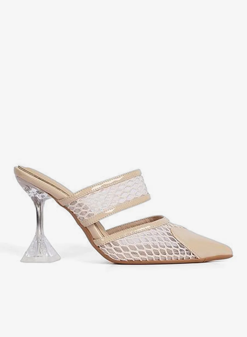 كابلي شباشب نسائية سهلة الارتداء من الشبك