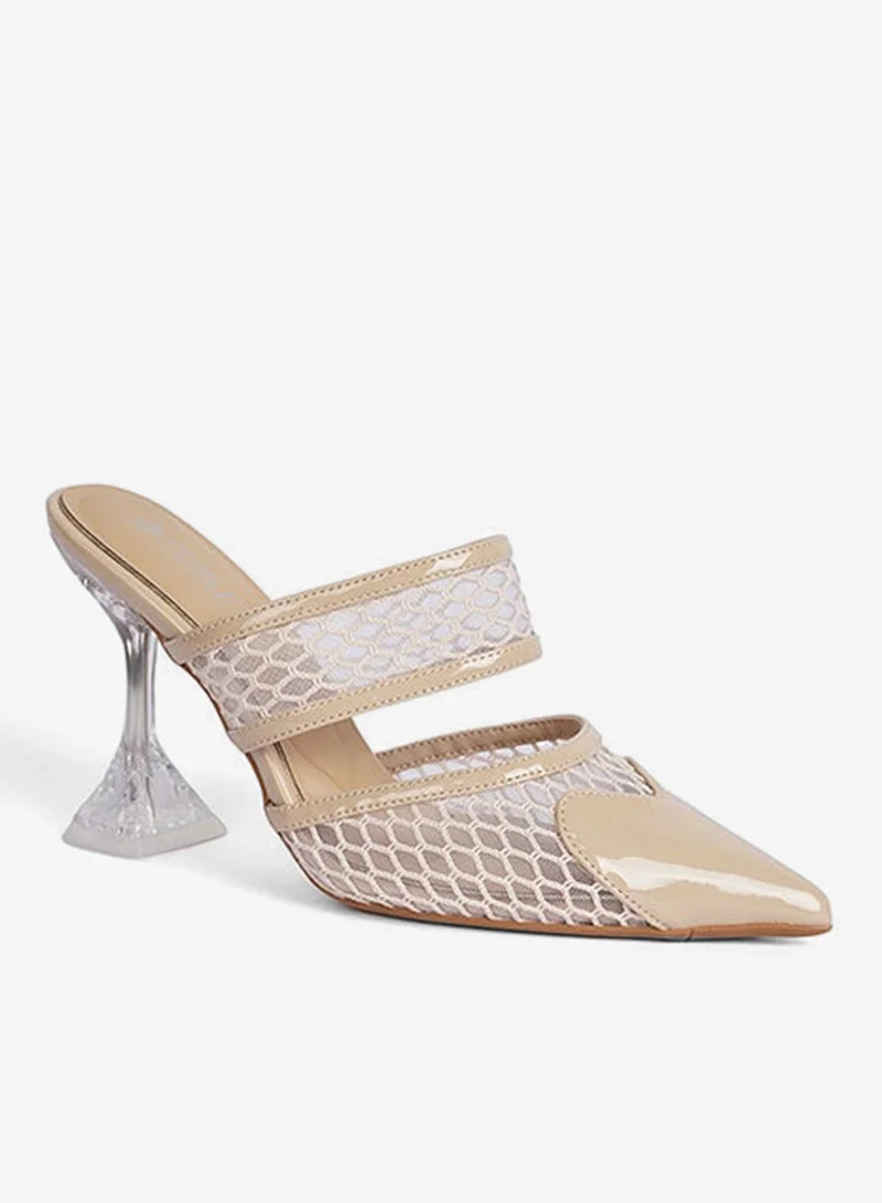 Cuple Ladies  Slip-On Mules in mesh