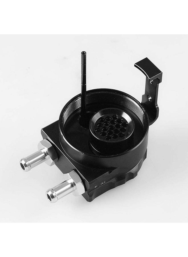 Universal Oil Catch Can Tank Kit with Breather 300ml Aluminum Polish Engine Air Oil Separator Tank Reservoir Kit Universal - Image 5