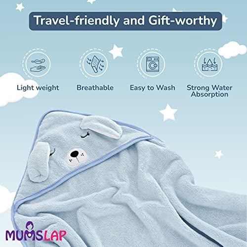 MumsLap Hooded Baby Towel - Premium Soft Baby Bath Towel for Bathtub for Newborn, Infant - Ultra Absorbent, Natural Baby Stuff Towel for Boy and Girl (Elephant, Bear, Kitty & Puppy) (Puppy) - Image 3
