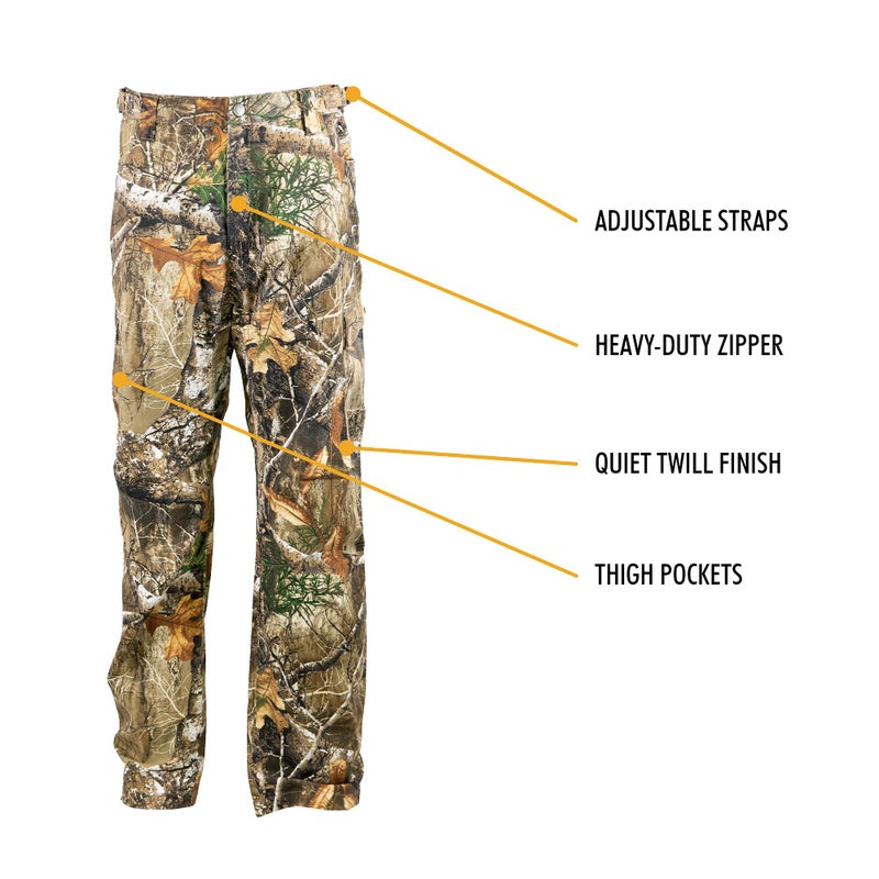 HOT SHOT Menâ€™s Camo Performance Pant â€“ Realtree Edge Hunting Outdoor Apparel, XX-Large - Image 3