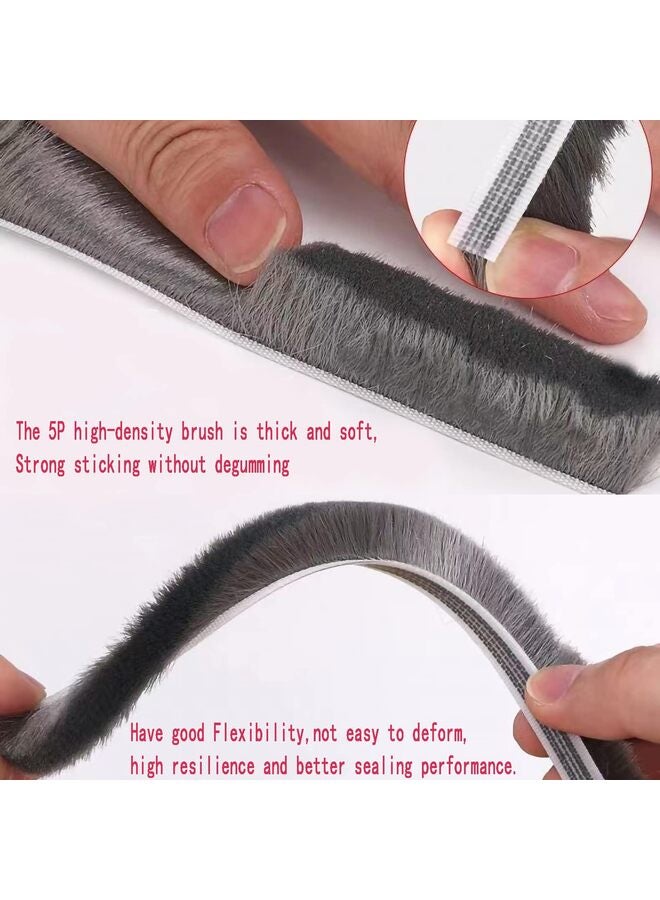 شريط عازل للصوت ذاتي اللصق رمادي اللون بطول 33 قدمًا للأبواب والنوافذ، بعرض 0.27 بوصة وسمك 0.31 بوصة - Image 3