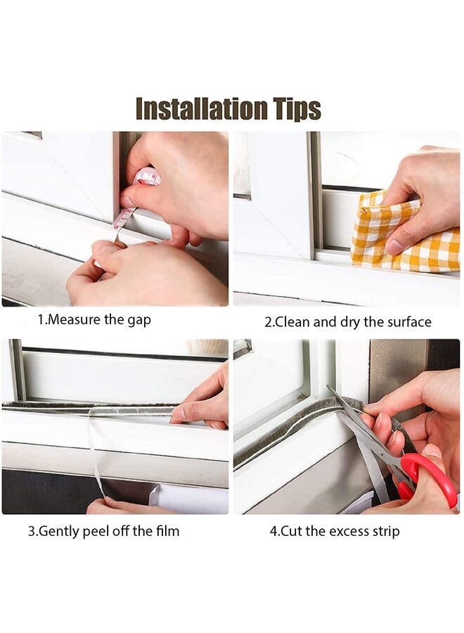 شريط عازل للصوت ذاتي اللصق رمادي اللون بطول 33 قدمًا للأبواب والنوافذ، بعرض 0.27 بوصة وسمك 0.31 بوصة - Image 5