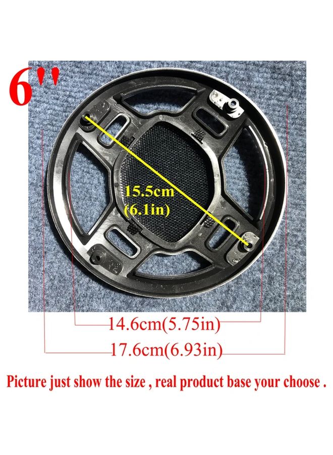 6 Inch Silvery Speaker Grill Mesh Cover ABS Steel Ventilation For Car Audio Home Theater - Image 1
