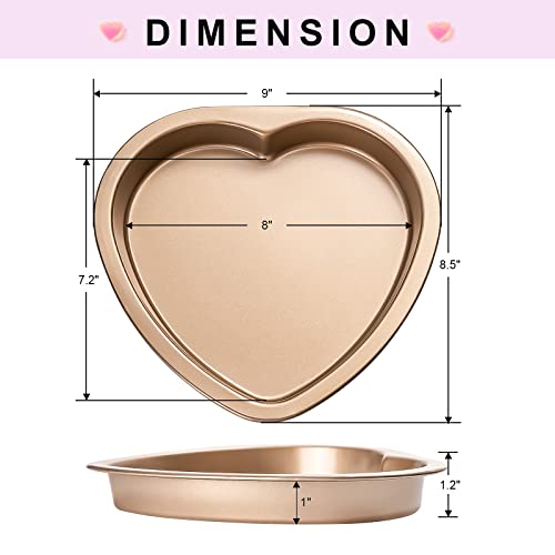 Yomvzake Heart Shaped Cake Pan, 8 Inch Heart Shollow Baking Sheet Cake Tray for Valentine's Day Cake Cookie Baking - Image 4