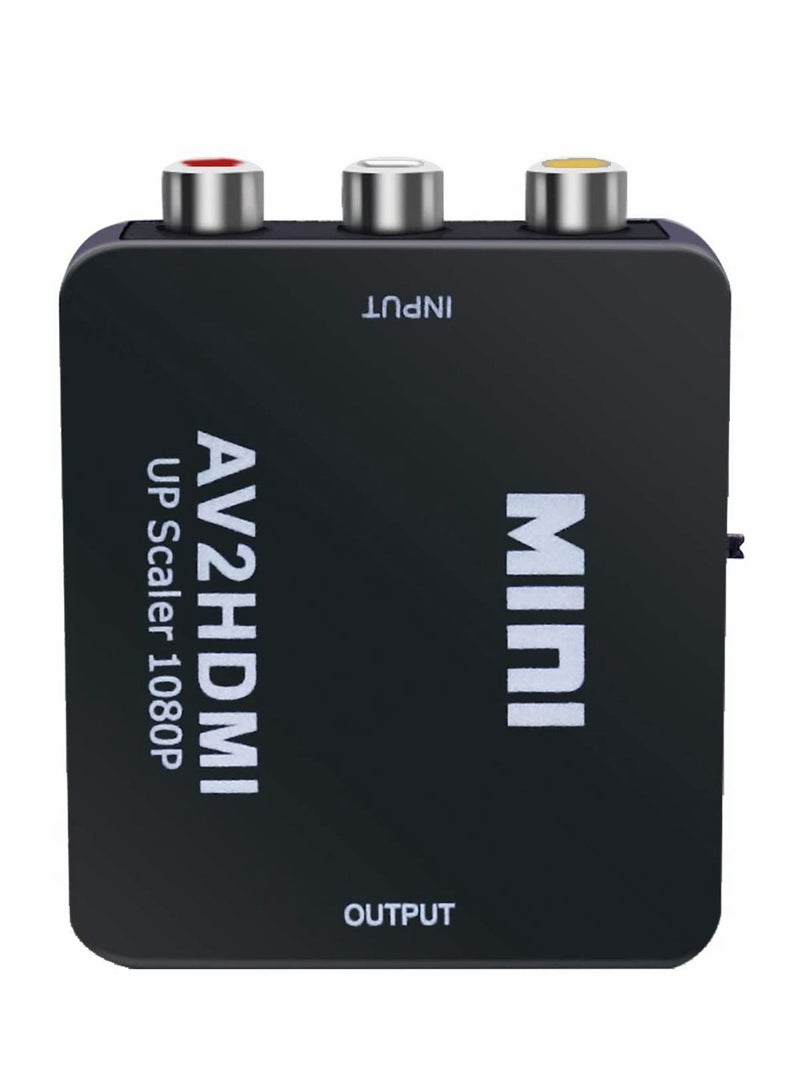 Y&D RCA to HDMI, AV HDMI CVBS Converter, RAC Audio and Video Adapter Supporting PAL/NTSC for TV/PC/ PS3/ STB/Xbox VHS/VCR/Blue-Ray DVD Players (Black)  - Image 5