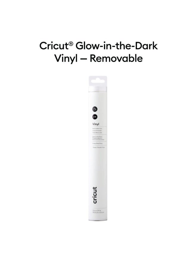 Cricut Removable Glow-in-the-Dark Self-Adhesive Vinyl Roll, 12x24 inches - Image 1