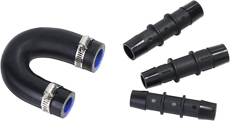 KDP 3-ply Reinforced Silicone Engine Heater Core Bypass Kit with Hose Connectors - Image 2