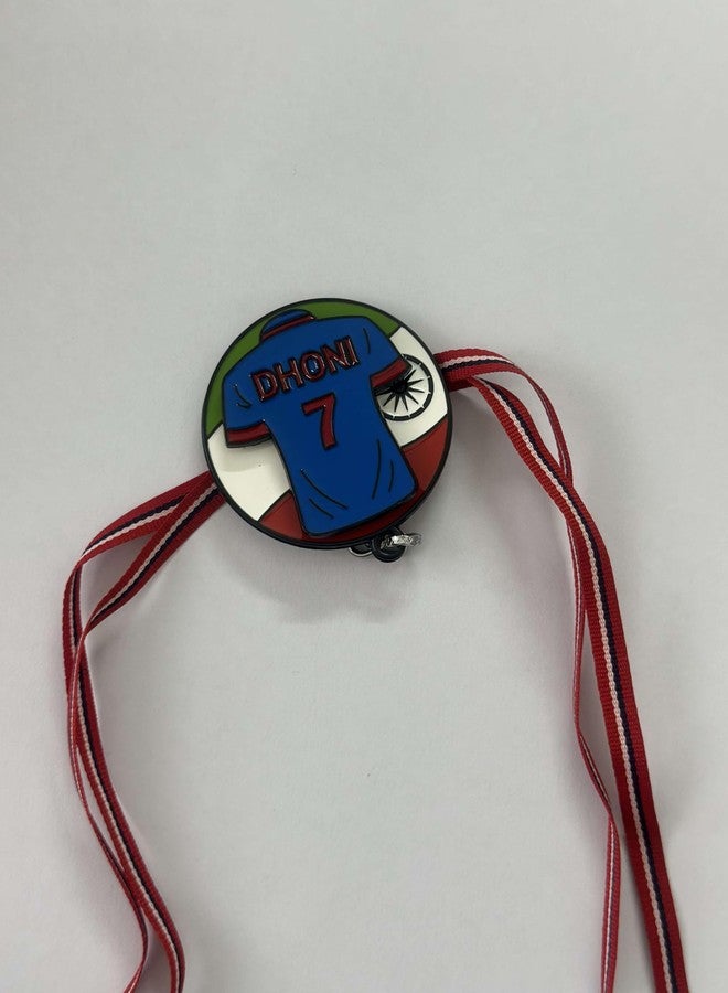 iLearnNGrow MS Dhoni Spinner Toy with Cricket Jersey Theme | Stylish Cricket Wrist Band for Kids | Fidget Spinner Rakhi for Brother | Fun Raksha Bandhan Gift for Boys - Image 3