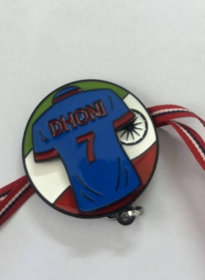 iLearnNGrow MS Dhoni Spinner Toy with Cricket Jersey Theme | Stylish Cricket Wrist Band for Kids | Fidget Spinner Rakhi for Brother | Fun Raksha Bandhan Gift for Boys - Image 5
