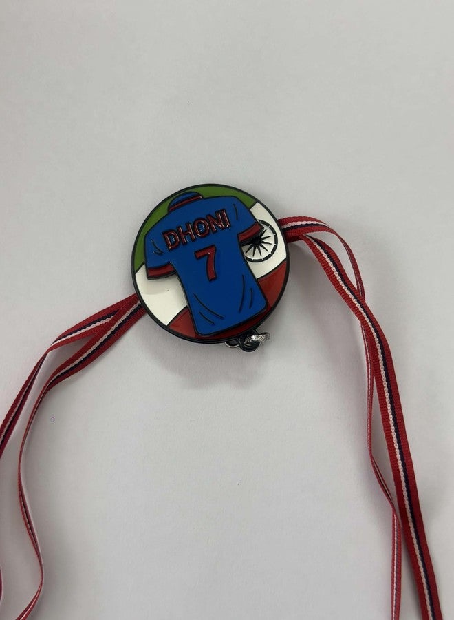 iLearnNGrow MS Dhoni Spinner Toy with Cricket Jersey Theme | Stylish Cricket Wrist Band for Kids | Fidget Spinner Rakhi for Brother | Fun Raksha Bandhan Gift for Boys - Image 4