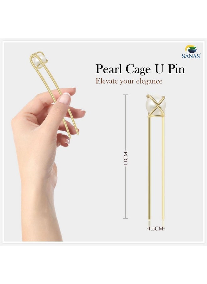 Pearl Cage Metal Hair Pin 1Pc Holder Clip Hair Barrettes Unique Embellished U Sticks Fork Decoration Chopsticks For Women And Girls 1Pc (Golden) - pzsku/Z3DCB17D4389729A43A63Z/45/_/1735566968/4c621929-75b6-4364-a573-27b69c02e468