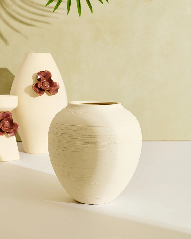 REDTAG Zaria Cream Ceramic Vase S