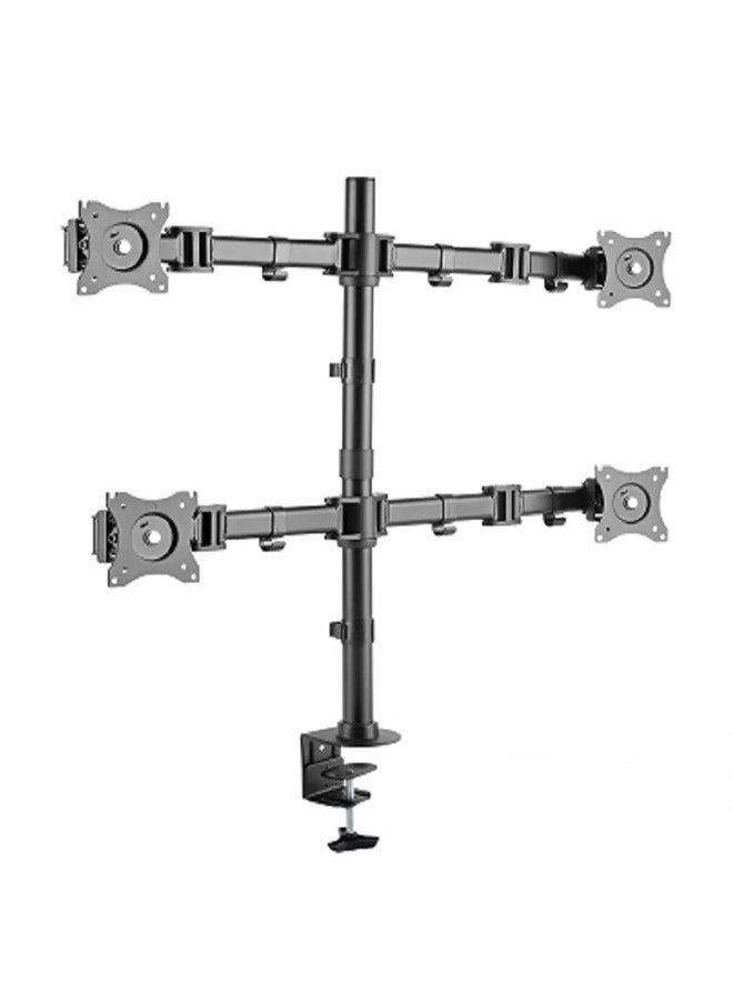 Skill Tech SH C048 Quad Display Desktop Stand For Most 13"-32" Screens, Max VESA 100x100, Max Load Capacity 24 Kg  - Image 1