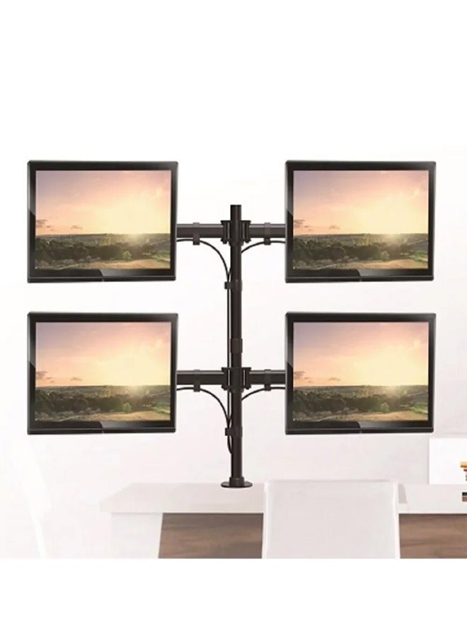 Skill Tech SH C048 Quad Display Desktop Stand For Most 13"-32" Screens, Max VESA 100x100, Max Load Capacity 24 Kg  - Image 2