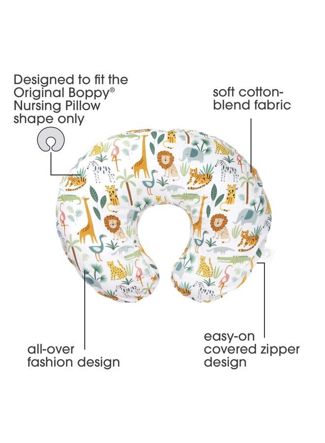 boppy Original Support Nursing Pillow Cover, Colorful Wildlife, Soft Cotton Blend, Fits All Boppy Original Nursing Supports for Breastfeeding, Bottle Feeding, and Bonding, Cover Only - Image 2