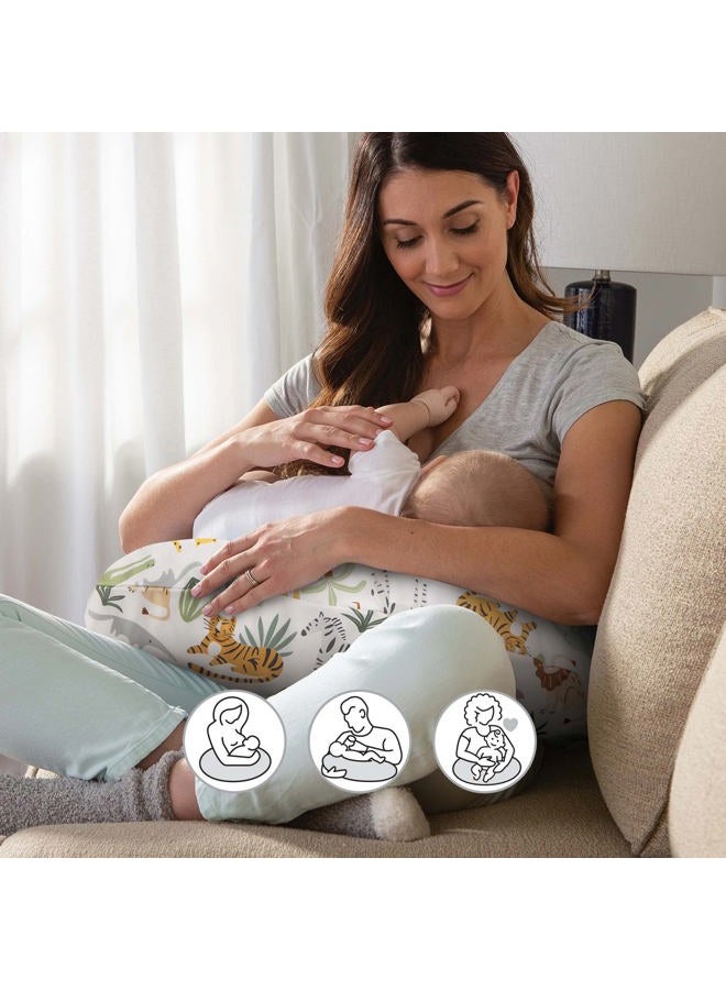 boppy Original Support Nursing Pillow Cover, Colorful Wildlife, Soft Cotton Blend, Fits All Boppy Original Nursing Supports for Breastfeeding, Bottle Feeding, and Bonding, Cover Only - Image 3