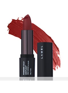LAMEL Lamel Powder Drop Lipstick  Long Lasting Matte Lipstick With Creamy  Hydrating Formula Buildable Finish  Red Lipstick  401 Spicy 