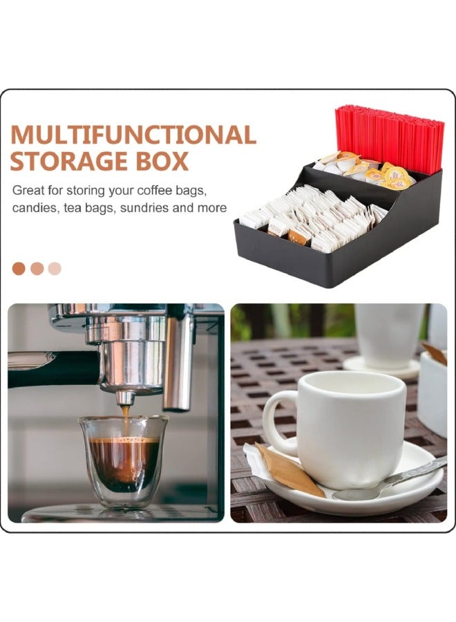 XiuWoo Multi Function Straw Rack Storage Box Coffee Condiment Organizer Tea Bag Holder - Image 5