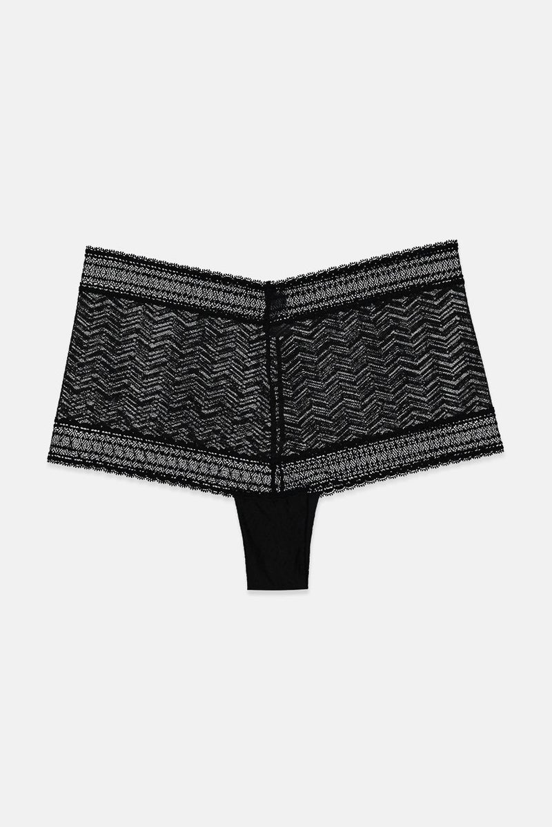 Tchibo Women Lace Zigzag Briefs, Black - Image 1