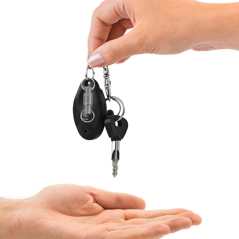 Detachable Dual Quick Release Metal Keychain with Rotatable Snap Loop Holder, Universal Double-end Key Ring for Car and Outdoor Use, - Image 3