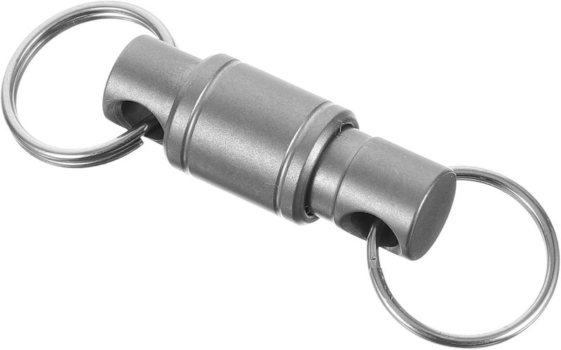 Detachable Dual Quick Release Metal Keychain with Rotatable Snap Loop Holder, Universal Double-end Key Ring for Car and Outdoor Use, - Image 1