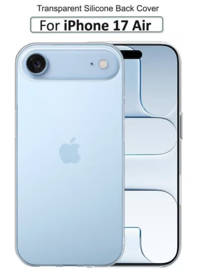 JAJEEK Case Cover For iPhone 17 Air – Ultra Clear Flexible Silicone Back Cover with Shockproof Bumper & Raised Edge Protection | Slim Lightweight Anti-Scratch Transparent Design – Clear - Image 1