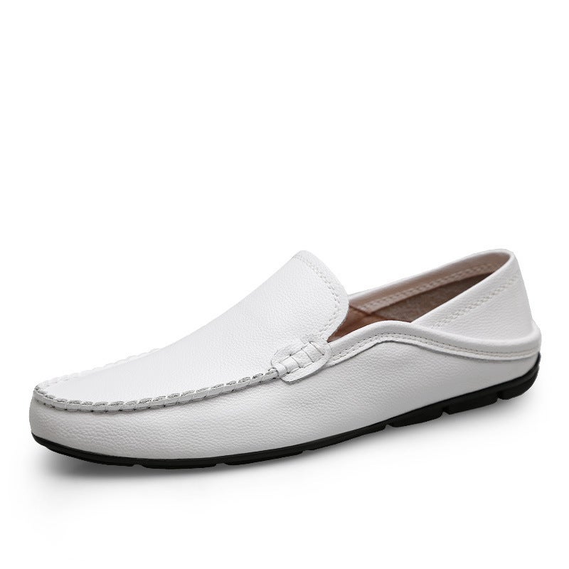 Men'S And Women'S Loafers, Flat Driving Casual Shoes, Low-Cut Slip-On Cowhide Large Size Hollow Shoes - Image 5