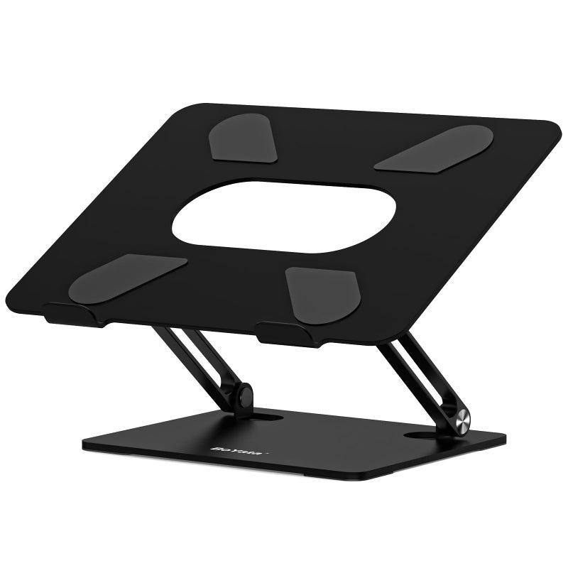 BoYata Laptop Stand, Laptop Holder, Multi-Angle Stand with Heat-Vent, Adjustable Notebook Stand for Laptop up to 17 inches, Compatible for MacBook Pro/Air, Surface Laptop, and so on (Black) - Image 1