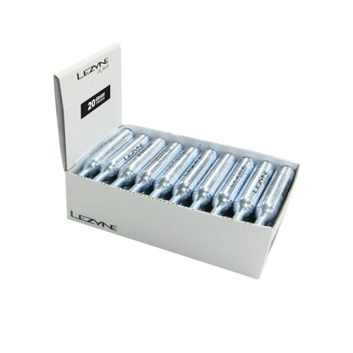 LEZYNE 20g Threaded CO2 Bicycle Tire Inflation Cartridges 30Pack 1C2CRTDGV120 - Image 1