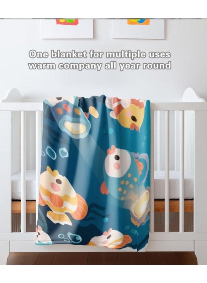 general Children's or student cartoon flannel thin blanket (warm and comfortable, suitable for sleep, games) 100cm*150cm - 535 - Image 1