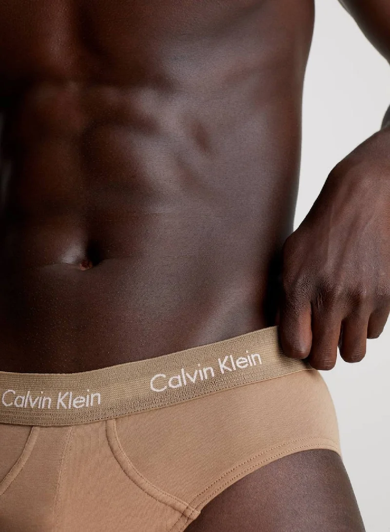 CALVIN KLEIN Men's 3 Pack Briefs - Cotton Stretch -  cotton elastane blend, Multicolor