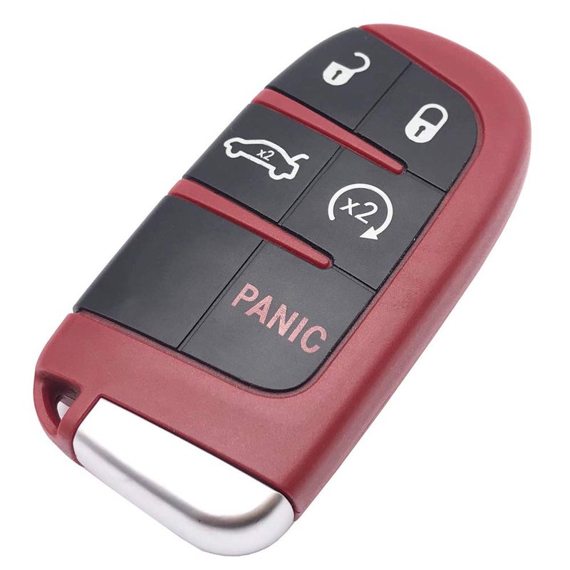 Smart Keyless Entry Key Fob Cover fit for Jeep Grand Cherokee Dodge Challenger Charger Dart Durango Chrysler 300 Key Case