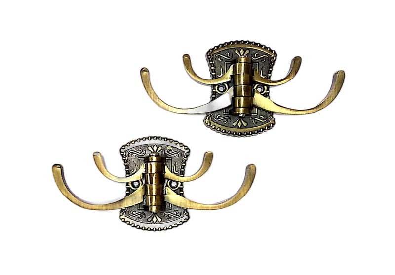 QP qp Quality Wise Stainless Steel and Zinc Alloy Wall Hanger Hook for Bathroom Cloths Towel Pack of 2 - Image 1