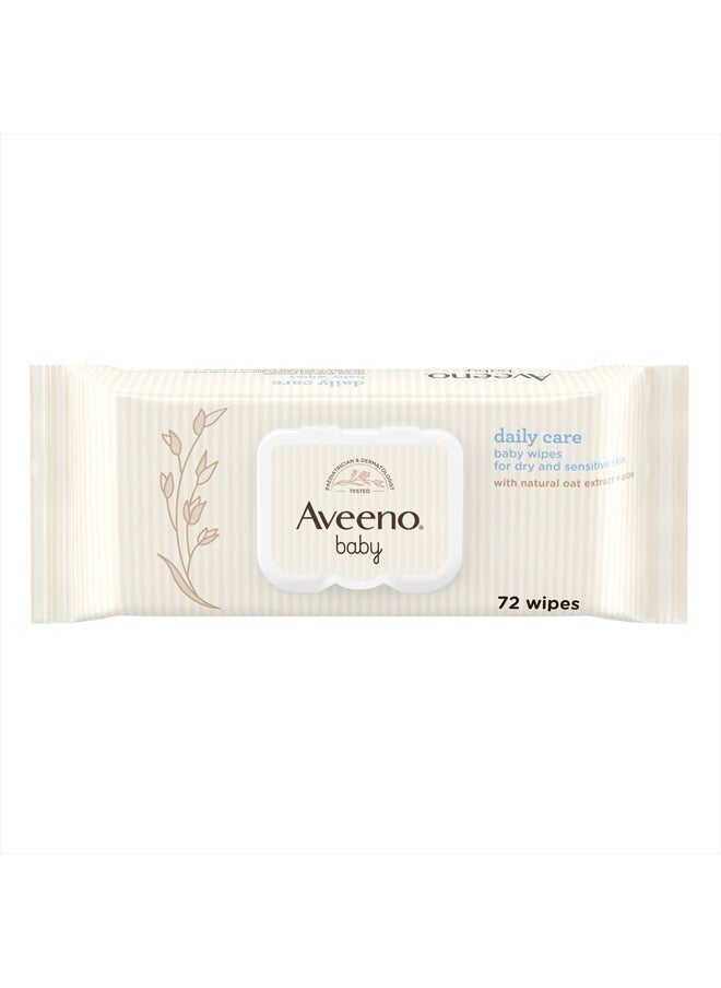 Aveeno Baby AVEENO Baby Daily Care Wipes - Cleanse Gently and Efficiently - Baby Wipes - Baby Essentials - 72 Wipes, Lid On Each Pack, Pack of 12 (864 Wipes in Total)  - Image 2