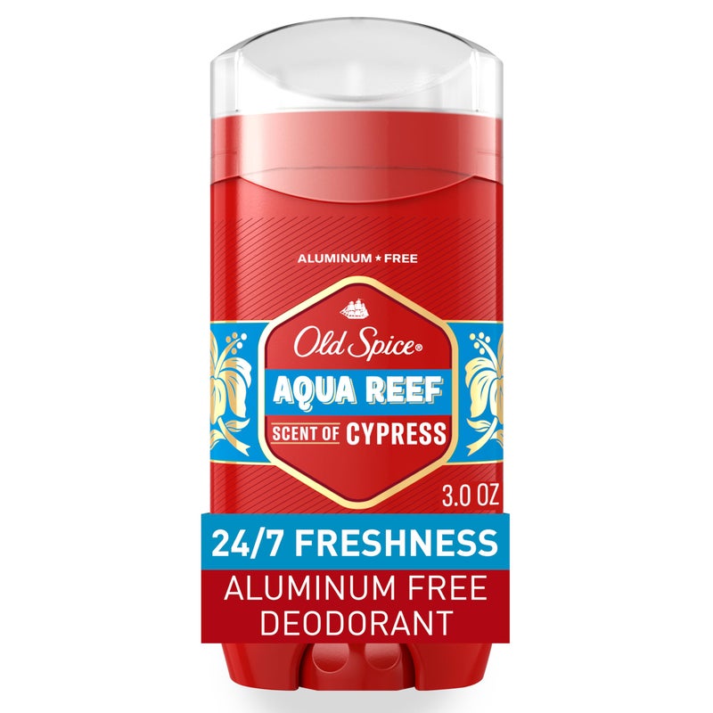 Old Spice Aluminum Free Deodorant for Men, 24/7 Odor Protection, 24/7 Freshness & Lasting Scent, Aqua Reef with Cypress Scent, 3.0 oz - Image 1