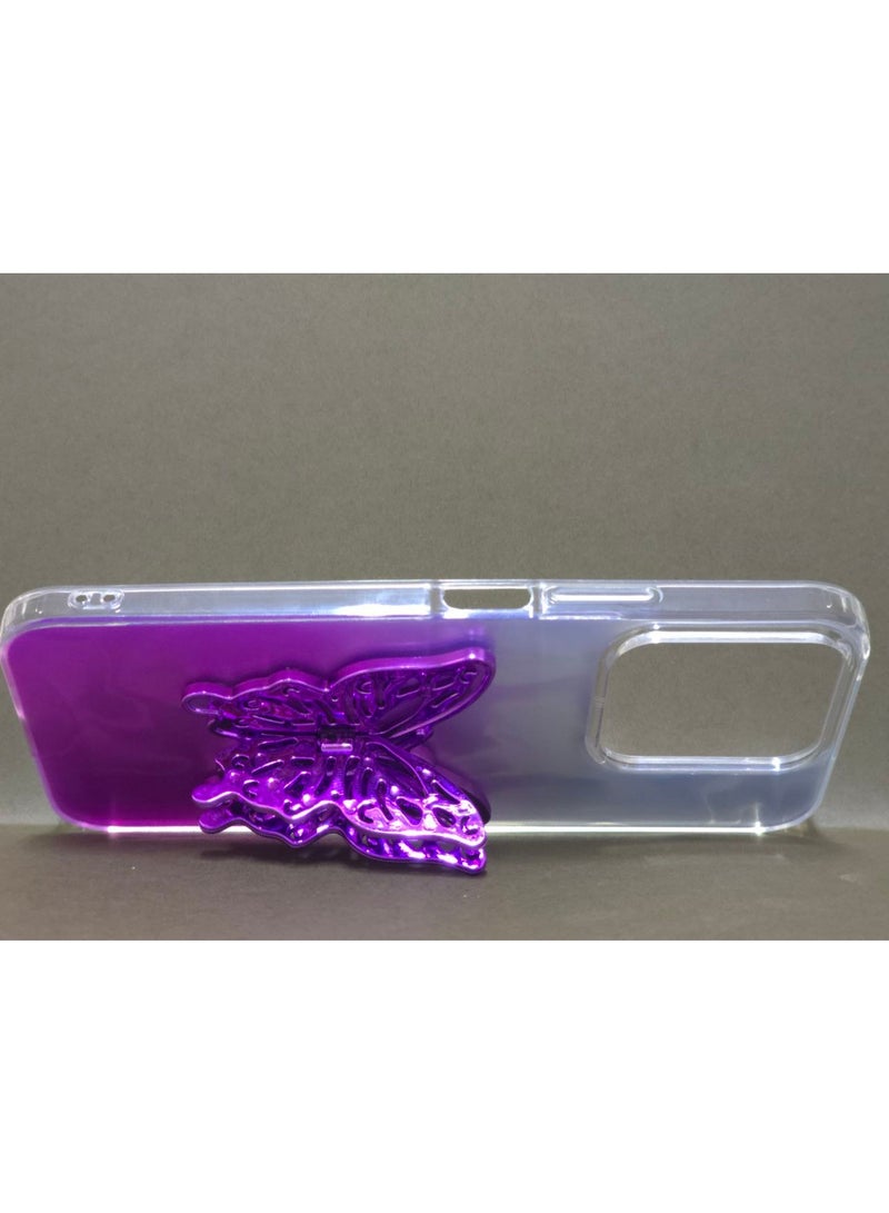 A colorful, Transparent Crystal Case Compatible With Honor X7C Shockproof And Scratch-Resistant, Featuring On Him A Butterfly Design And A Built-in Stand. A Fantastic Choice for Girls And Women. - Image 5